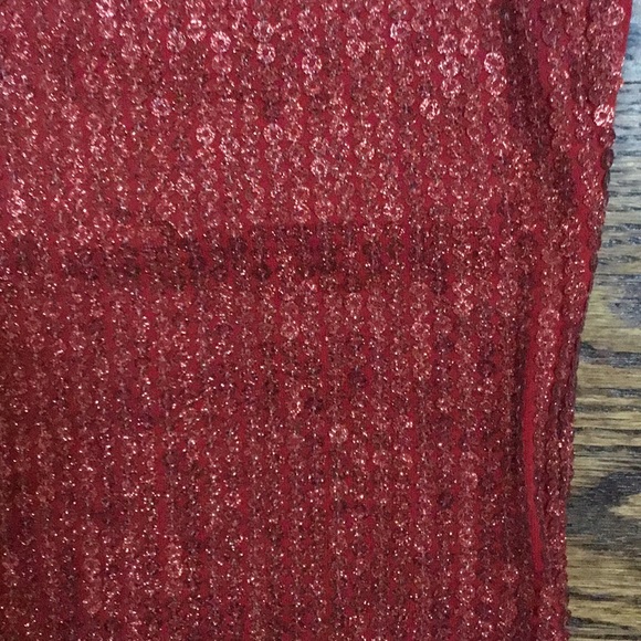 Bebe Red Sequin Racerback Tank Top - Picture 3 of 8